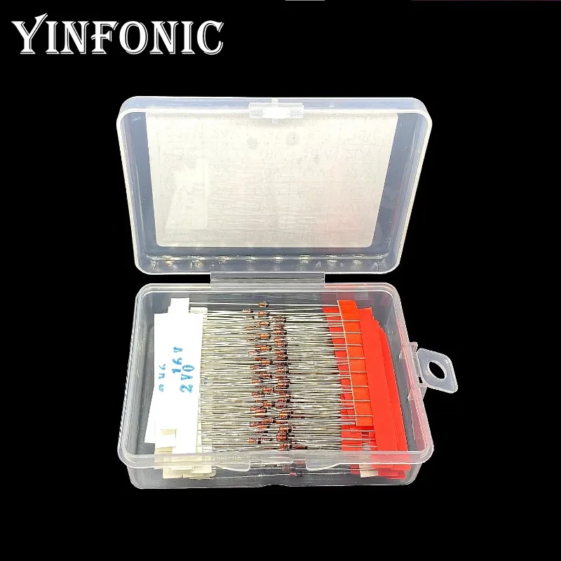 30 values x10pcs 0.5W 1/2W Glass Zener Diode kit box 2V0-39V