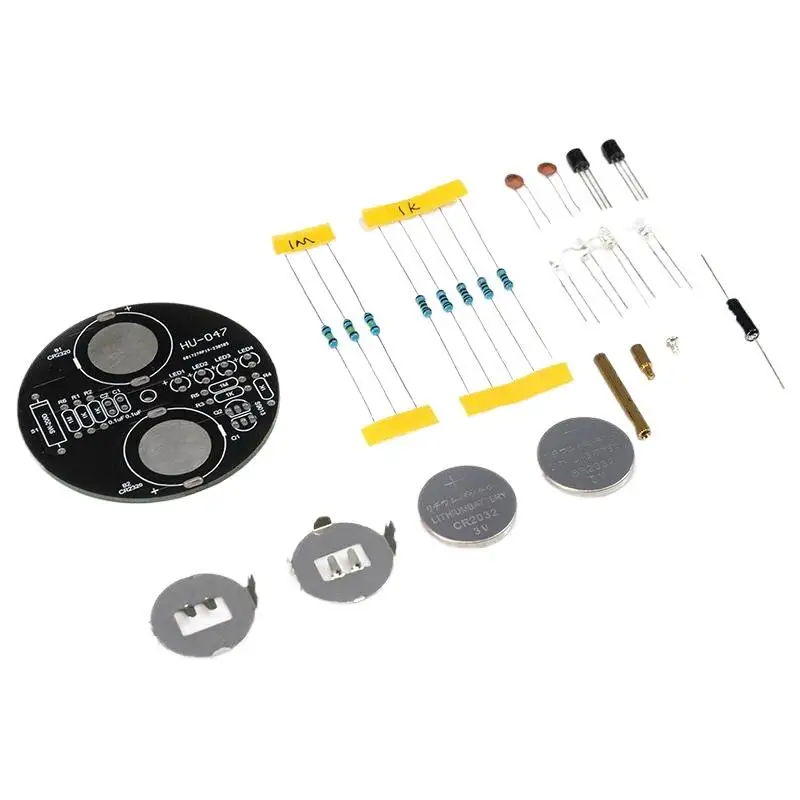 مجموعة أدوات إلكترونيات دوارة LED، ممارسة اللحام للمبتدئين مع أضواء وامضة لعبة تعليمية للجذعية [YY33].