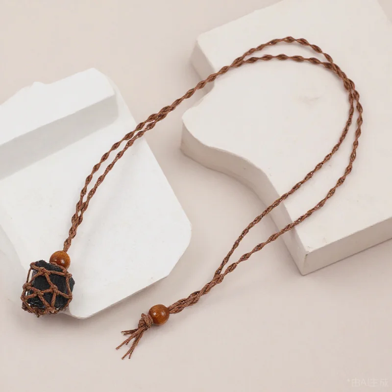 

Black Tourmaline Pendant Necklace Fashion Creative Neck Lace Durable Comfortable Hand Feel Long Lasting Wear Necklace