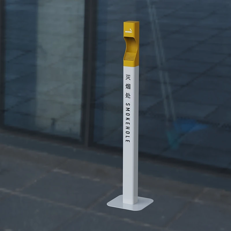 

Outdoor Commercial Smoking Column, Vertical Ash Column, Cigarette Butt Bucket, Stainless Steel Collection Bucket