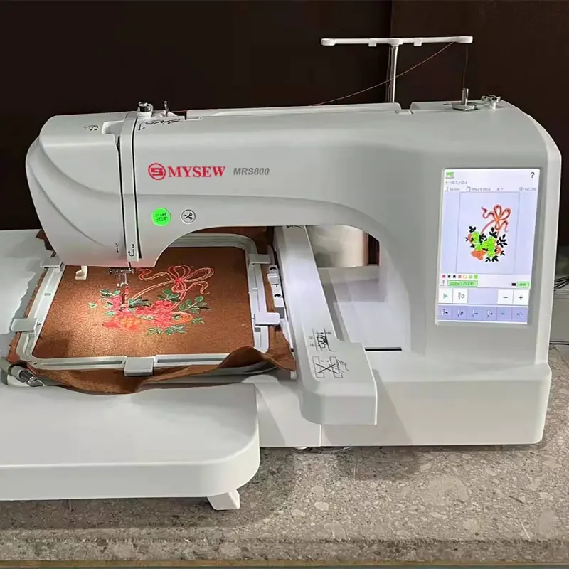 MRS800 Household High-Speed Delivery Automatic Mini Hat T-Shirt Computerized Sewing Embroidery Machine for Sale Easy to Operate