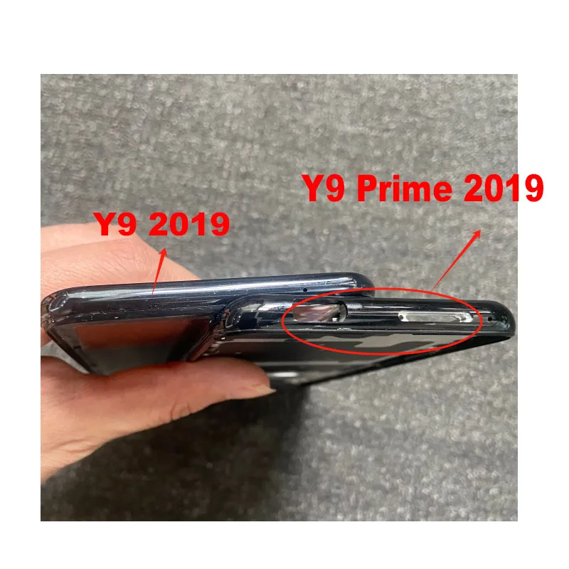 Carcasa para Huawei Y9 Prime 2019, Marco medio, bisel frontal, carcasa trasera, placa media, colocación roja