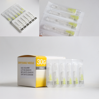 100pcs/box Disposable Plastic Tattoo 30G 4mm 6mm 8mm 13mm Small Painless Beauty Ultrafine Needle Syring Tips Korean Eyelid Tools