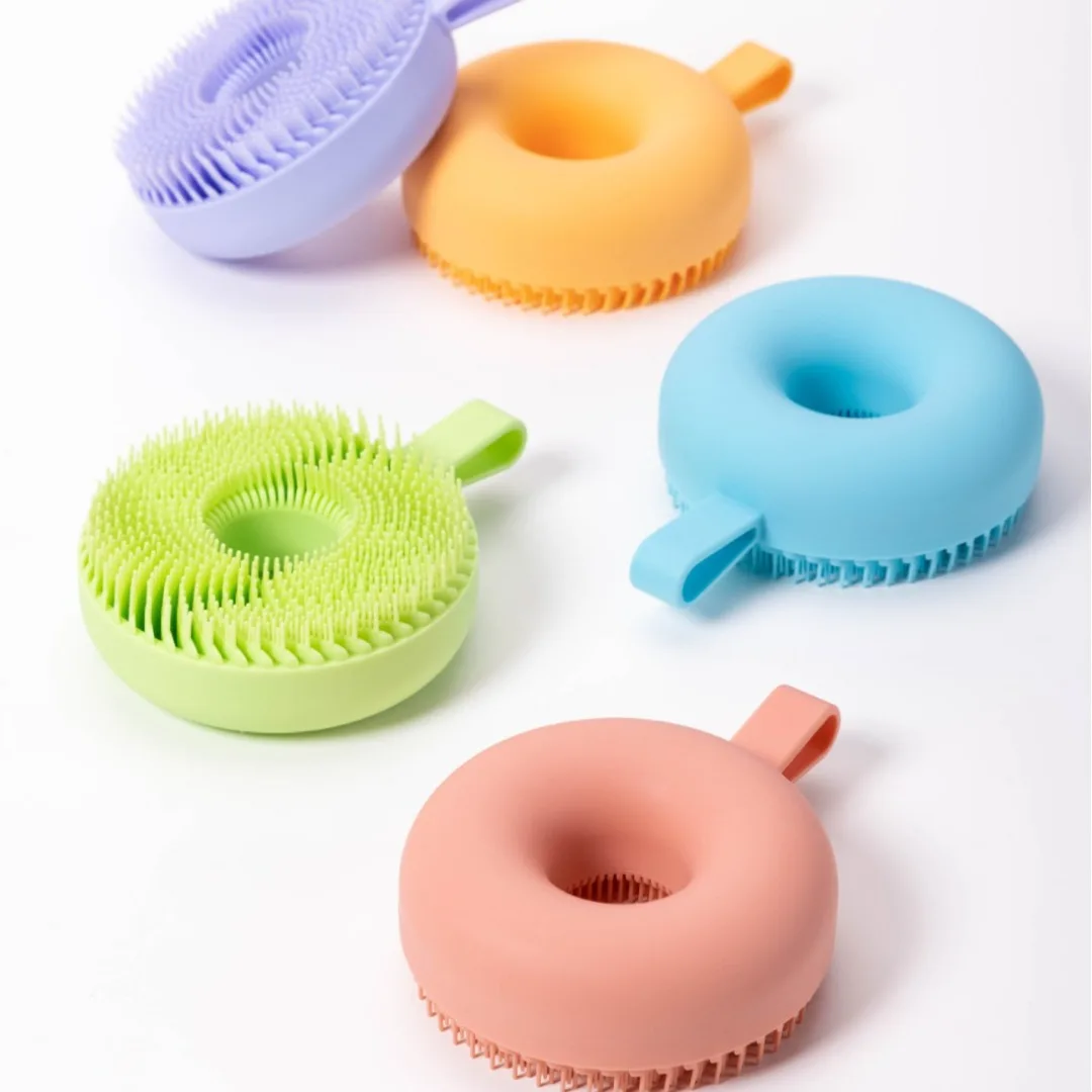 Scrubber per il corpo in silicone Spazzola per il viso Spazzola esfoliante Detergente Pulizia manuale del corpo Doccia Spazzola da bagno per massaggio delicato per uomo