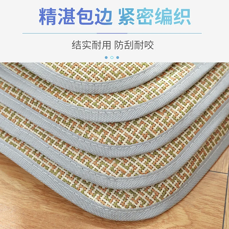 Summer pet dog sleeping with non-slip anti hissing and biting rattan mat ins style pad cats and dogs universal cooler dog kennel