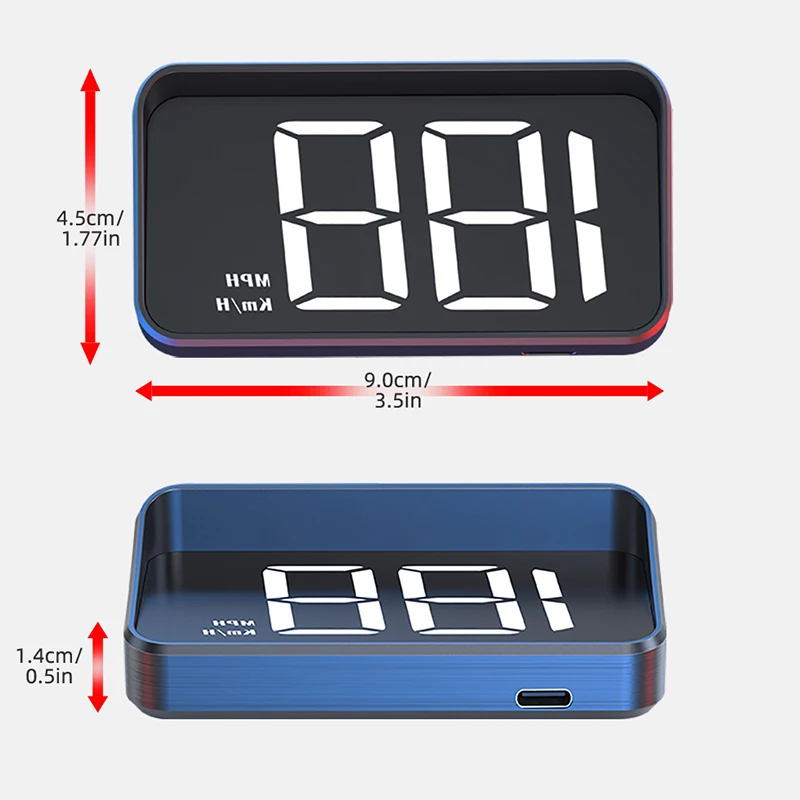 Car Speedometer HUD GPS Head Up Display Digital Speed Meter Windshield Projector for Vehicles Truck Auto Electronics Accessories