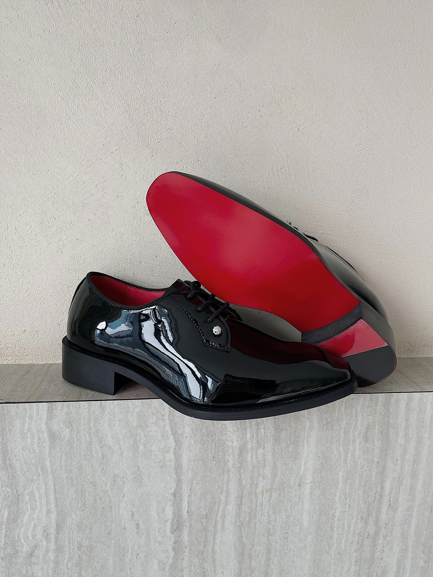 Groom's Oxford Shoes Bright Finish Shoes Men's Formal Business Casual Slip-On Leather Shoes Wedding Oxford Shoes