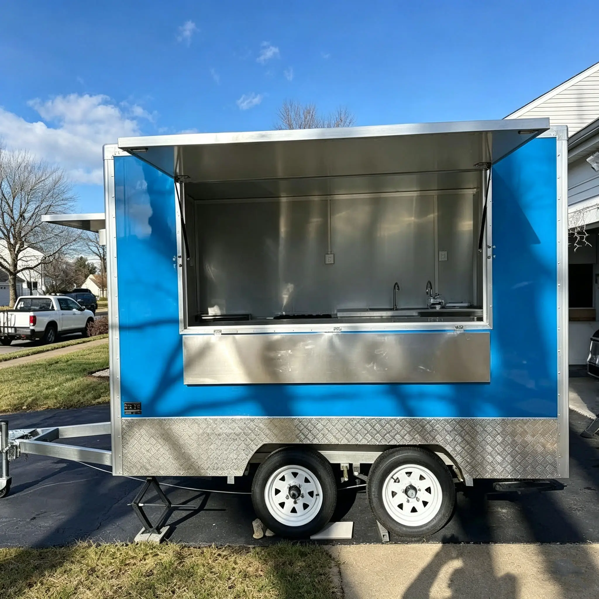 Food Snacks Catering - Fully Equipped Concession Food Trailer Stainless