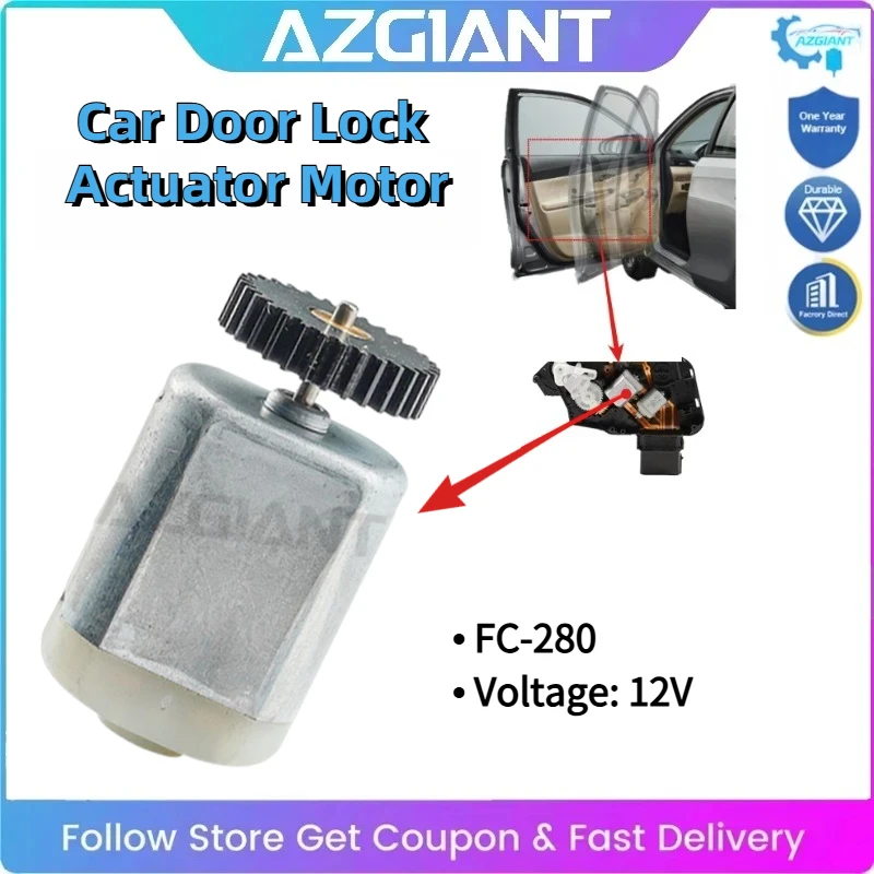 

AZGIANT Car Centre Door Lock Motor FC-280 Quiet Operation 12V DC For 2004-2009 Seat Toledo 5P MK3 Ibiza 6L MK3 Replacement Parts