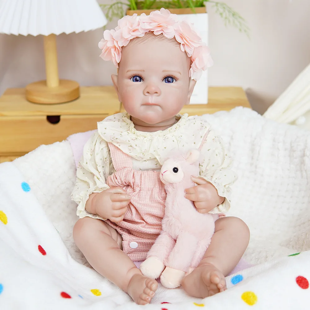 دمية تولد من جديد مقاس 18 بوصة، جسم أطفال مطاطي واقعي، هدية مهرجان للأطفال