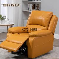 Fashion Electric Massage Chair Living Room Intelligent Furniture Manual Rotating Lounge Chair Leather Single Reclining Armchair