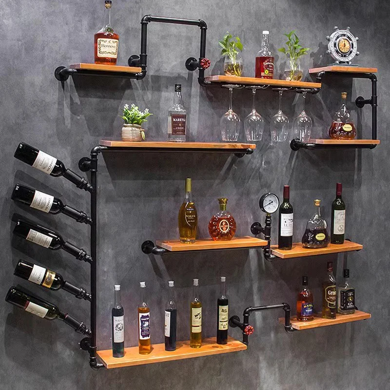 European Style Wine Cabinet Canteen Bar Wall Furniture For Home Furnitures Glass Door Mini Armoire Coffee Organizer Wood Display