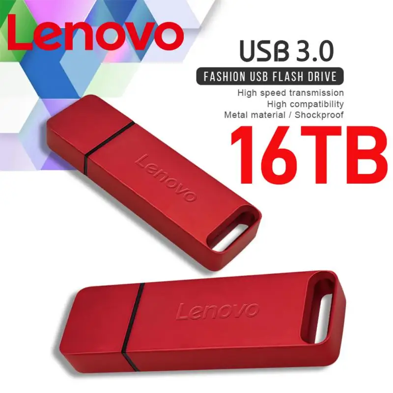 Lenovo 16TB OTG Metal Usb 3.0 Flash Drives High Speed Pendrive 2TB Portable Usb Drive Waterproof Memoria Usb Flash Disk