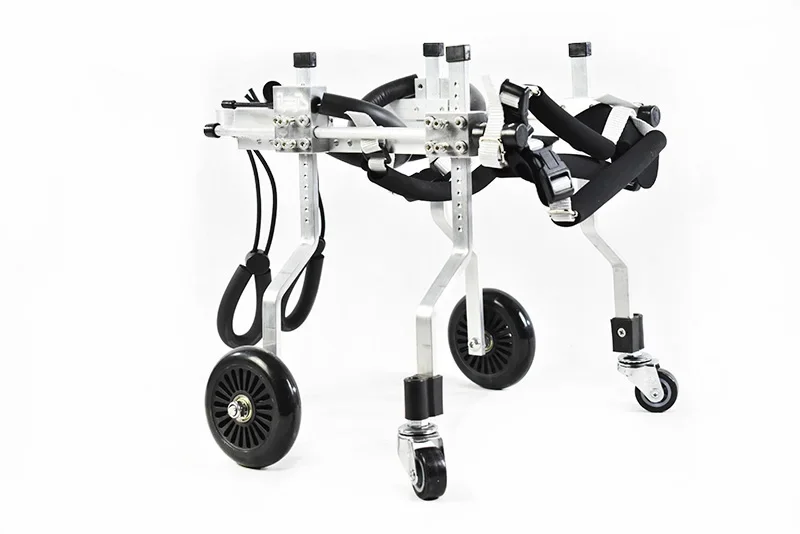 HEDY PW02 Sedia a rotelle regolabile a 4 ruote per cani da compagnia e gatti, per morsi feriti, cani da compagnia, gambe posteriori posteriori, riabilitazione e recupero