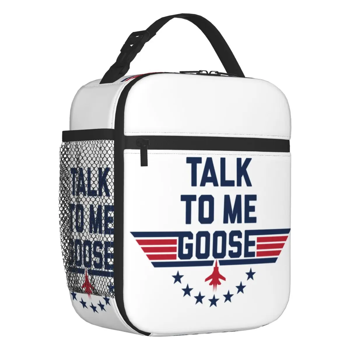 TALK TO ME GOOSE Insulated Lunch Bag for Women Resuable Top Gun Maverick Film Cooler Thermal Bento Box Kids School Children