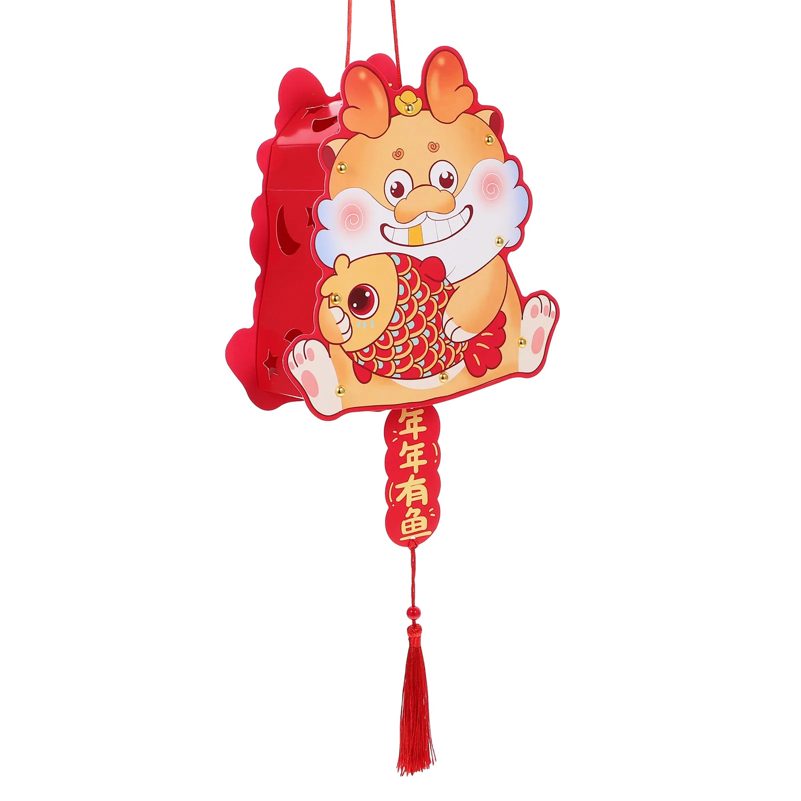 1Set DIY Dragon Lantern Making Material Kit for New Year Festival Portable Handheld Chinese Lantern Decor with Dragon Embracing view 5