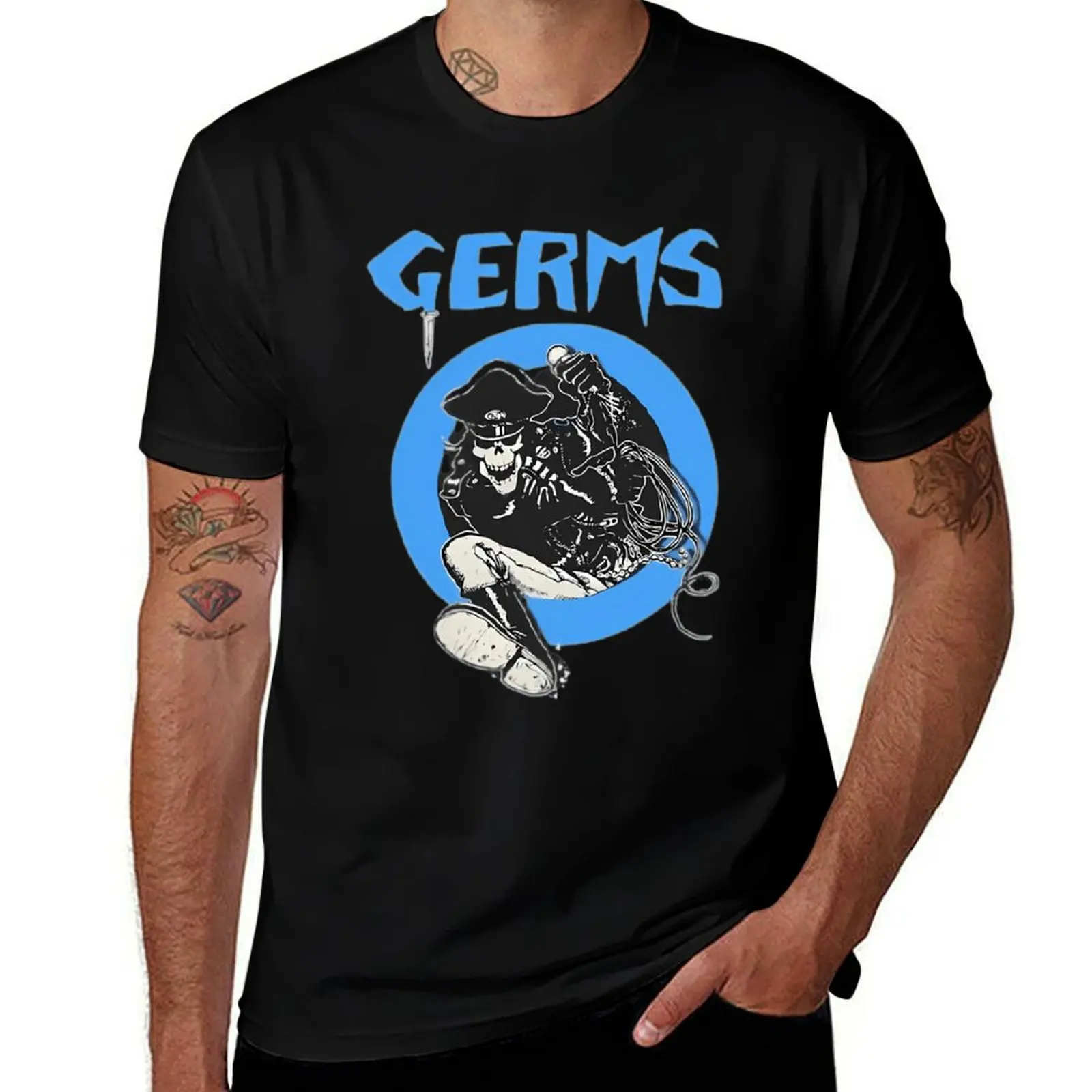 The Germs Band Logo T-Shirt Athletic Quick Dry for Men T-Shirt