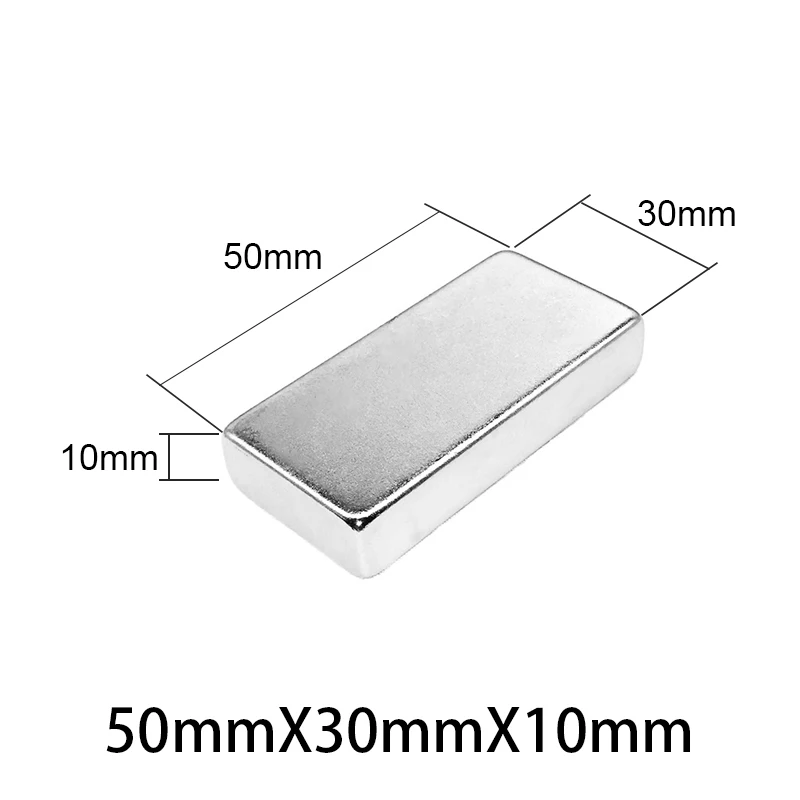 1~15PCS 50x25x3 50x25x5 50x25x8 50x25x10 50x40x10 60x10x10 60x20x10 Block NdFeB Neodymium Magnet N35 Magnetic imanes