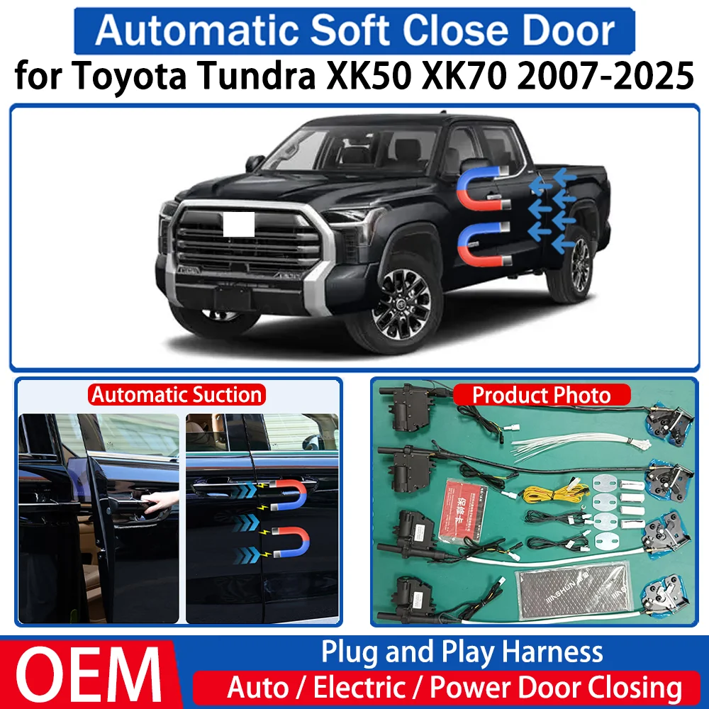 

for Toyota Tundra XK50 XK70 2007-2025 Car Automatic Soft Close Door Electric Suction Kit Auto Power Closing System Plug＆play
