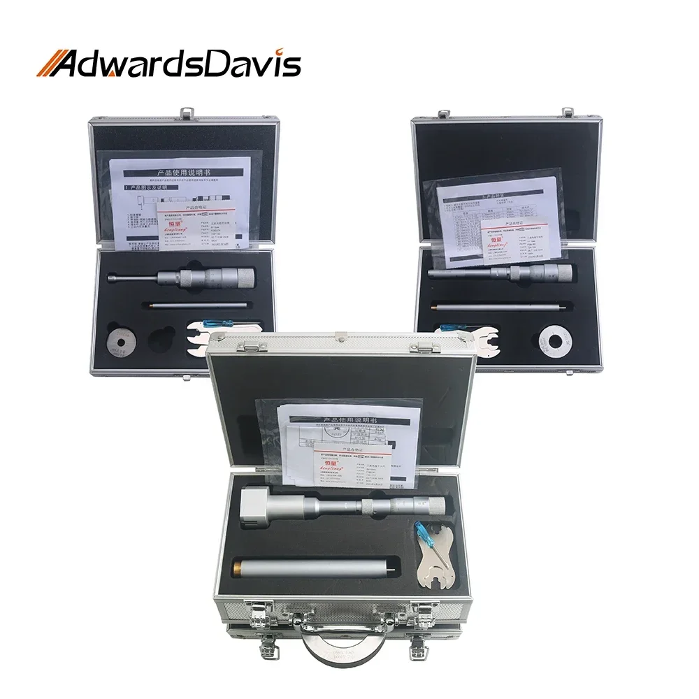 Three-Point Internal Diameter Mechanical Micrometer High-Precision Three-Jaw Inner Hole Inner Circle Measurement 6-25mm 0.004mm