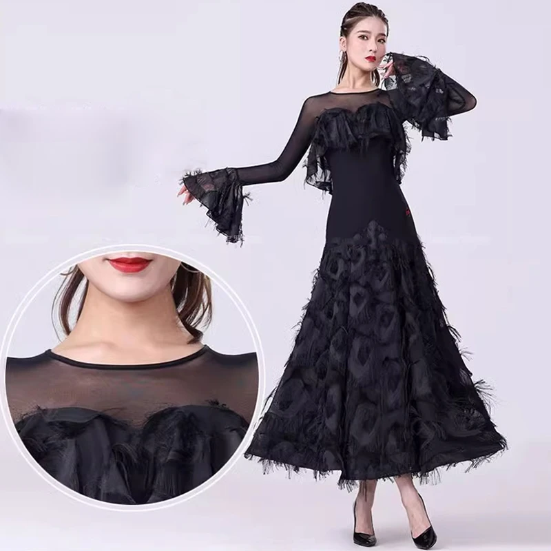 Elegant Ballroom Dance Dress for Women Competition 2023 New High-end Modern Dancing Clothes Standard Waltz Performance Costumes