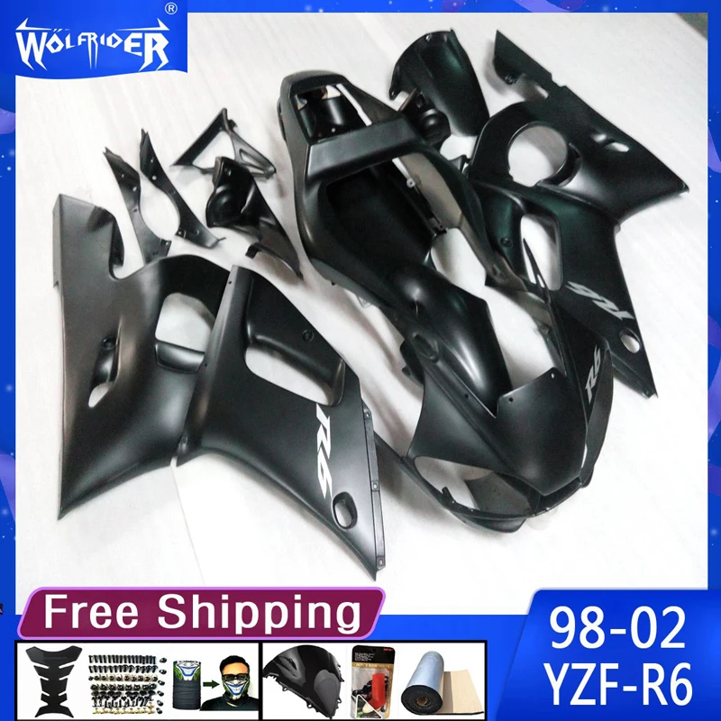 

Обтекатель из АБС-пластика для мотоцикла, цвет темно-серый, обтекатель для мотоцикла 1998-2002 YZFR6 98 99 00-02 от производителя