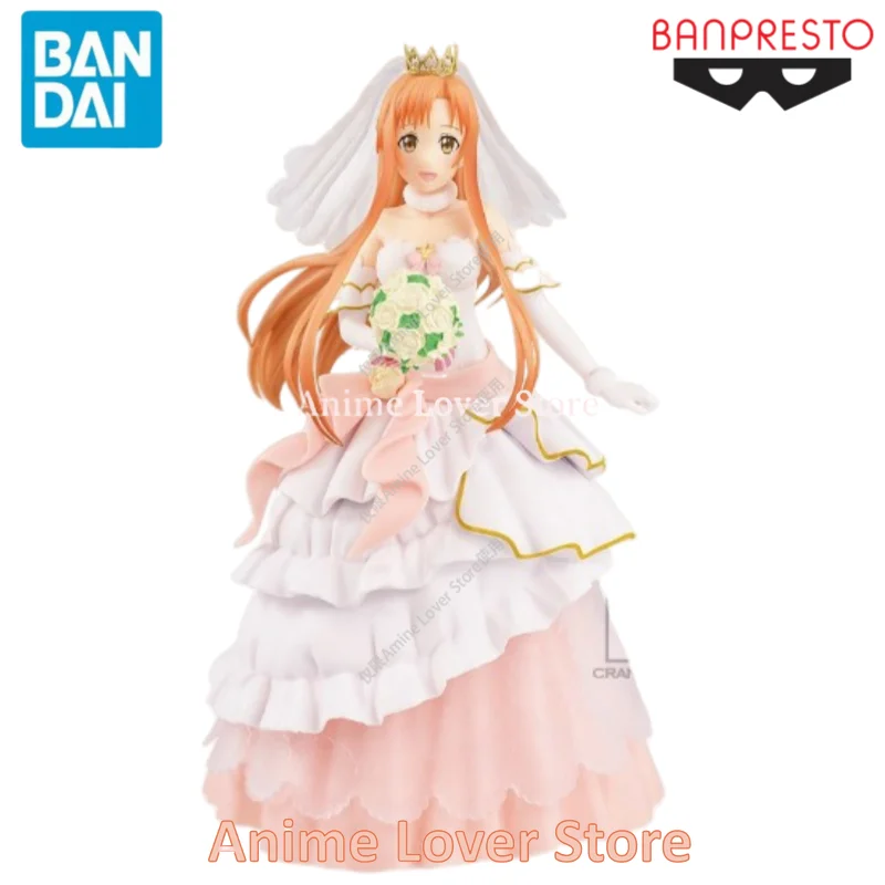 In Stock Original Bandai Banpresto Sword Art Online Anime Figure Asuna Sinon Kirigaya Suguha Alice Collectible Model Ornaments