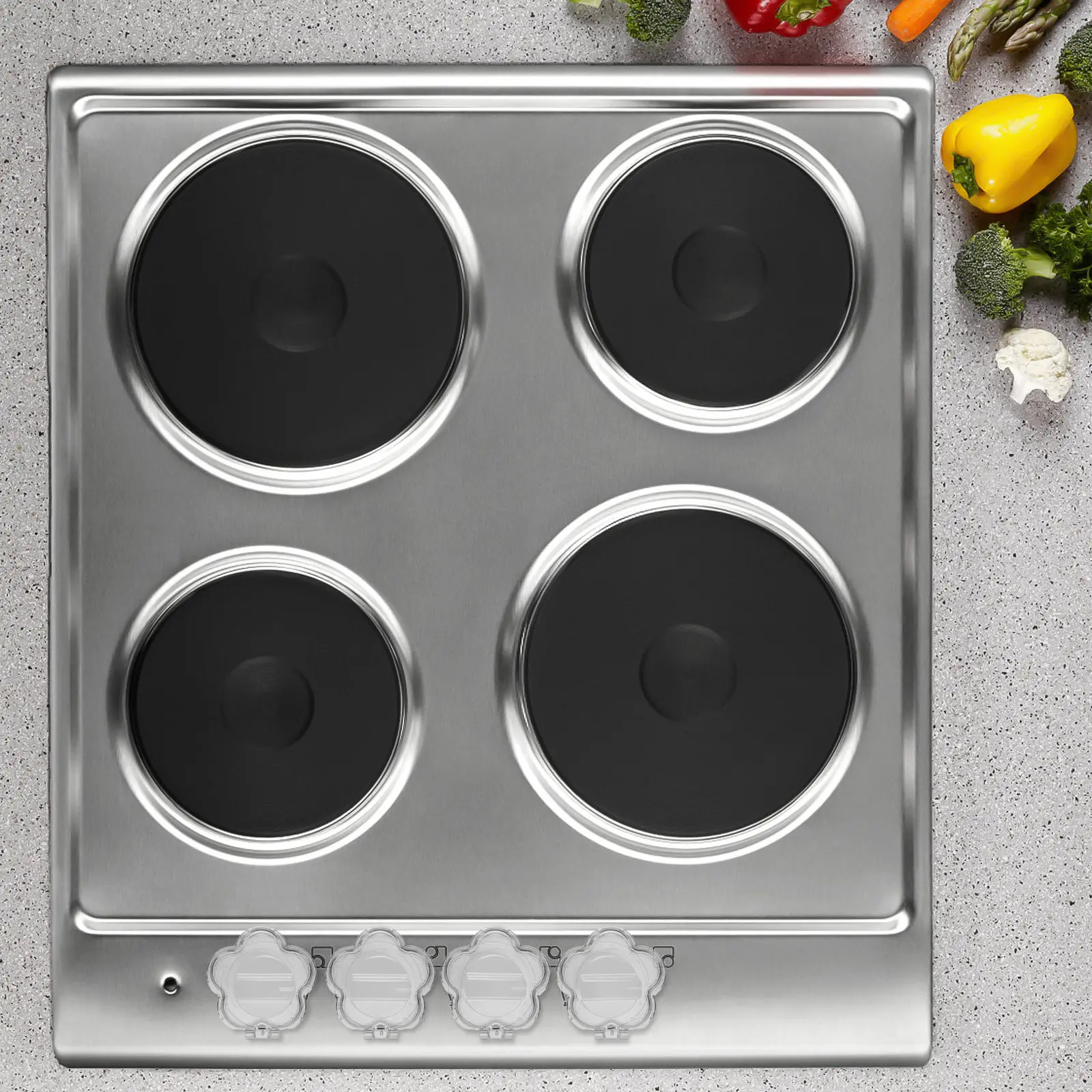 

4Pcs Stove Knob Covers Childproof Plastic Gas Stove Safety Control Baby Proof Oven Lock Baby Proof Door Knob Covers