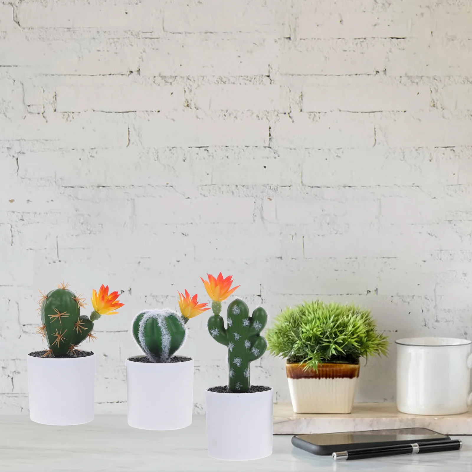 

Dining Room Table Decor Decorations Fake Cacti Plants Christmas Tree Bonsai Succulent Artificial Office