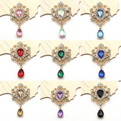 32*60MM For Needlework Rhinestone Button Hair Manualidades Accessories Handmade DIY Flat Back Brooch Jewelry Accessories