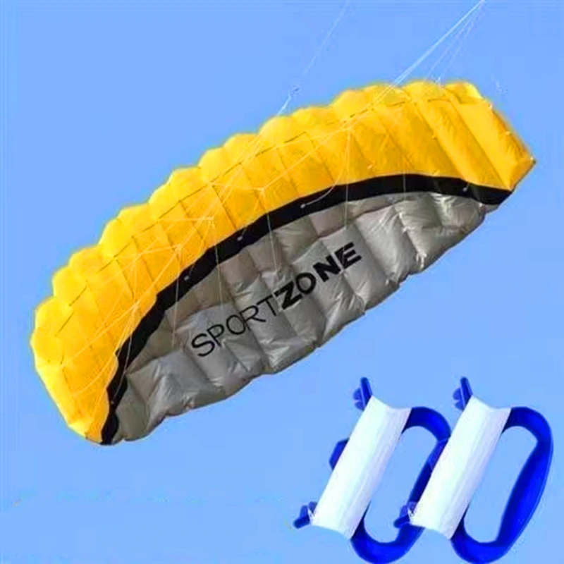 Dual Line Stunt Power Kite, Soft Parafoil Kite, Surf Flying, Outdoor Fun Sports, Pipas de praia, Fábrica Kites, 2.5m, Frete Grátis