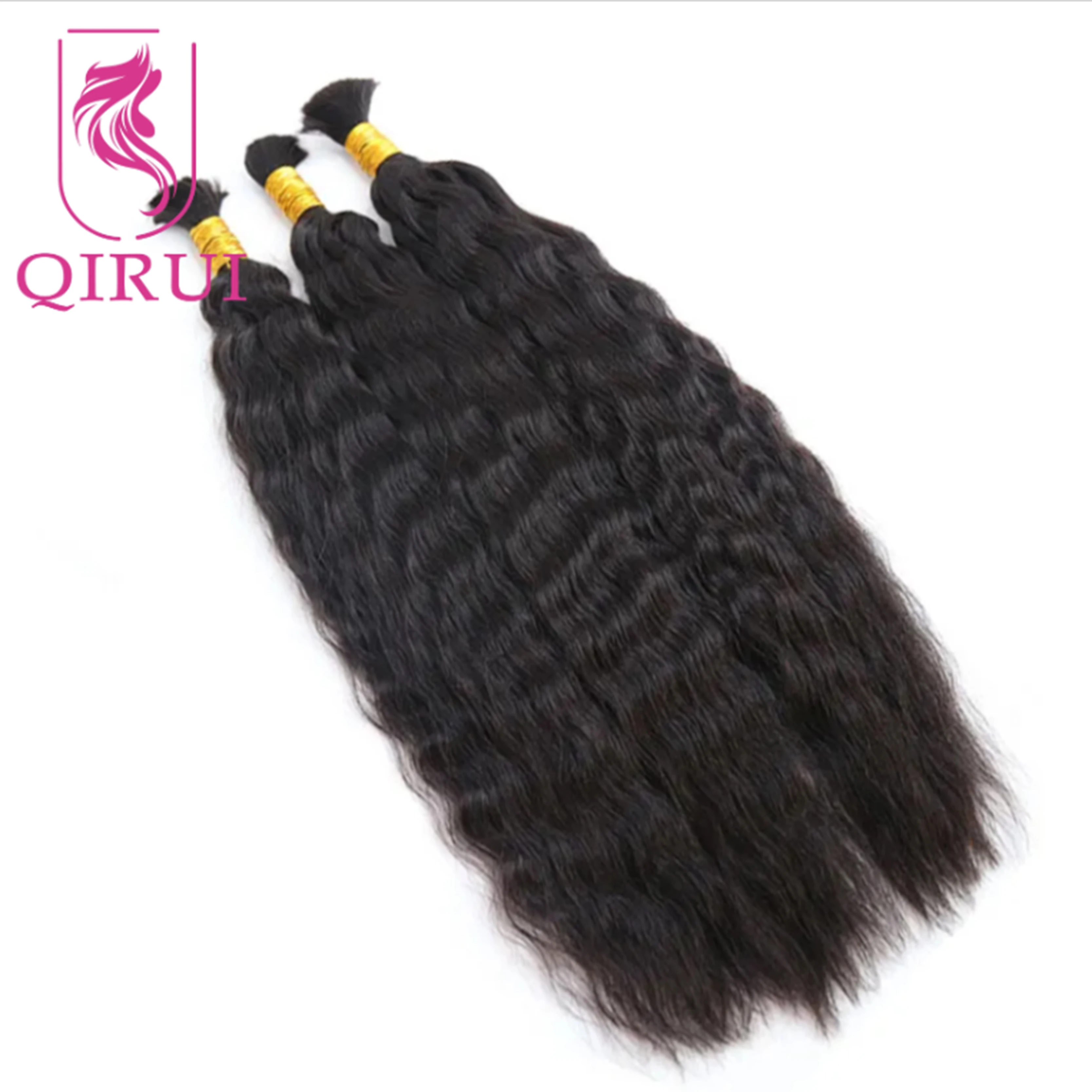 Bulk Human Hair For Braiding Super Wave Braiding Hair Extensions Color 30 4 Bulk Human Hair For Braids Wet And Wavy Double Drawn