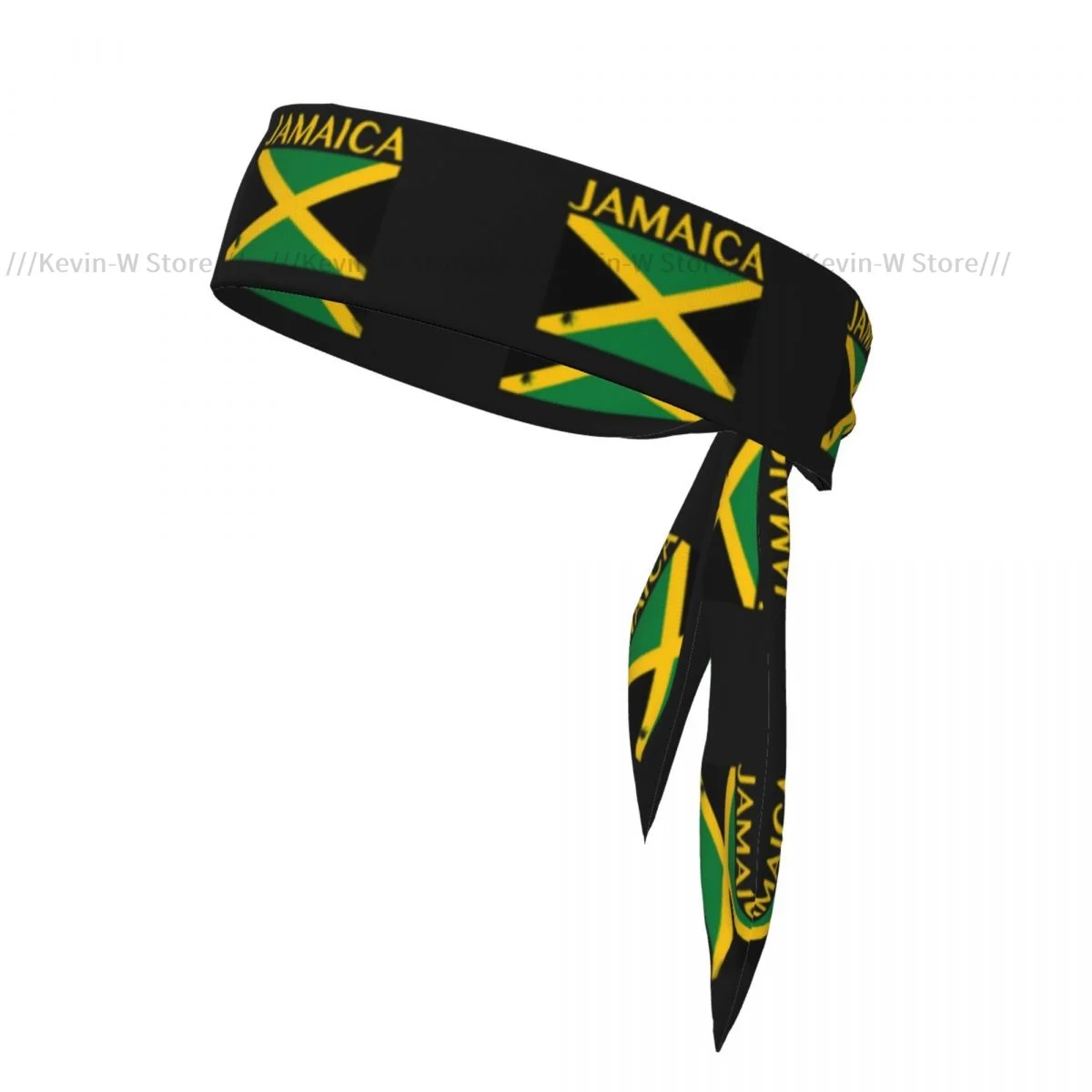 Sports Headband Head Tie Jamaica Flag Bandana Sweatbands Yoga Tennis Headwrap for adult