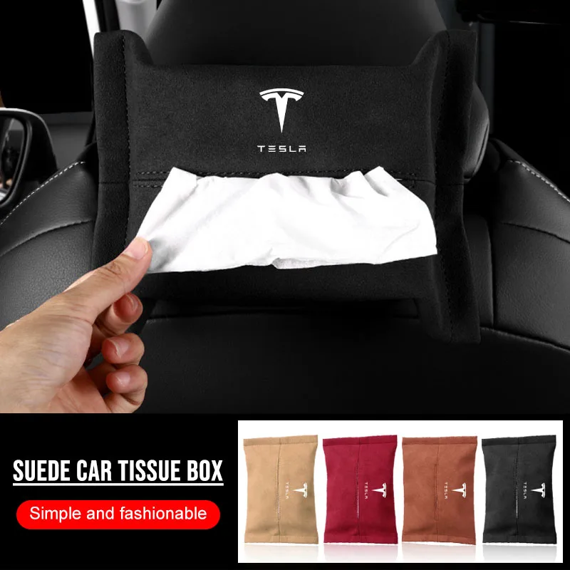

Center Hub Cap New Suede Car Tissue Box Cover Sun Visor Seat Backrest Suspension for Tesla Model 3 S X Y 2022 Roadster WYE K80