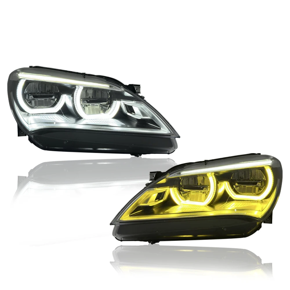 LED Headlight Assembly for BMW 6 Series F06 2011-2013 Projector Lens Dual-color DRL Start Animation Plug and Play