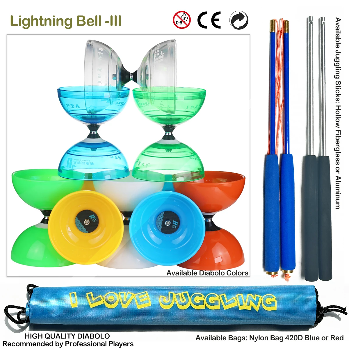 Наборы Diabolo Различные игры Быстрые и бесшумные соревнования Использование профессиональных игроков Игрушка Йо-йо