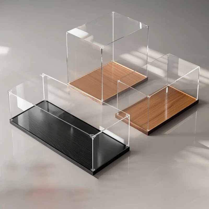 Glue-free Acrylic Display Case, Clear Display Box Assemble Dustproof Storage Organizer Showcase for Collectibles Action Figures