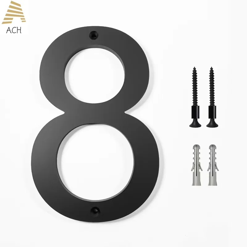 30cm 12 Inch Floating House Numbers| Large House Numbers for Outdoors | Black Home Address Sign Plaques numeros casa exterior