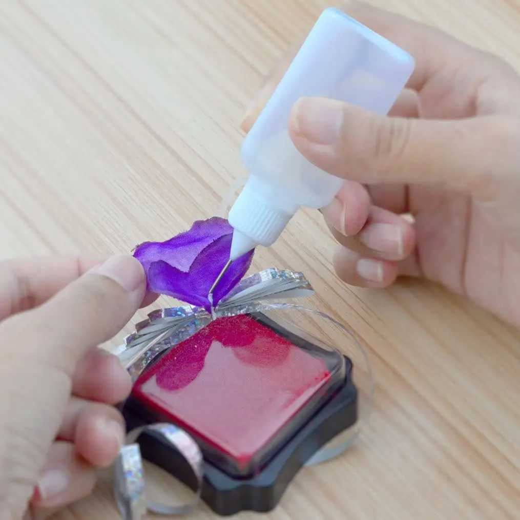 10 Uds. Botella aplicadora de punta exprimible de plástico de 30Ml, botellas cuentagotas rellenables con tapas de punta de aguja para pegamento DIY