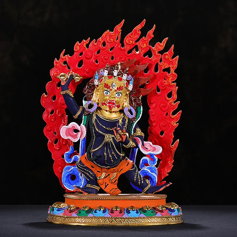 

16.5cm Pure Copper Colored Plated Buddhist Exquisite Kingkong Vajra Bodhisattva Guanyin Tibetan Statue/Figurne