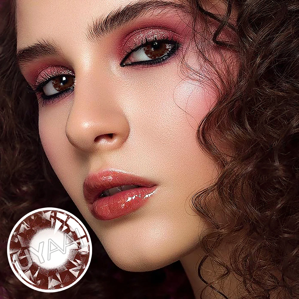 UYAAI NEUE Kontaktlinsen Beauty Blaue Augen Farblinsen Große Augen Natürliche Braune Linsen Kosmetik Graue Augenlinsen Make-up Grüne Schönheit – Detail 24