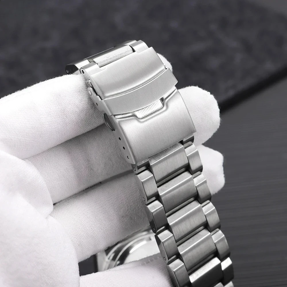 Silver Black Bracelet for Seiko Luxury Solid Stainless Steel Watch Band 18mm 19mm 20mm 21mm 22mm 24mm Belt Men Watch Accessories