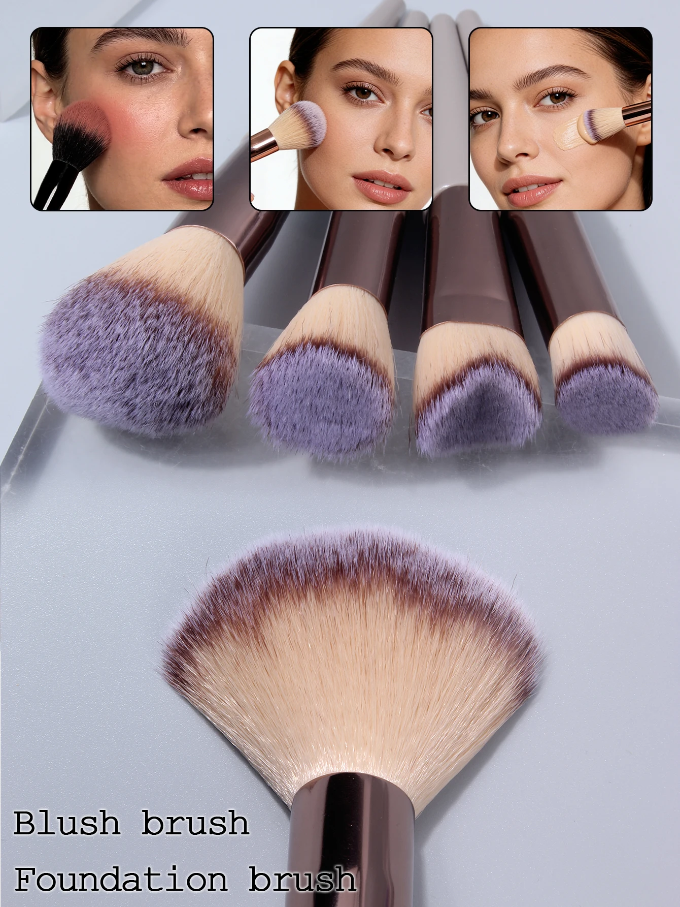 34-teiliges Make-up-Werkzeug, einschließlich Make-up-Pinsel-Set, ein Schönheitsei, ein Puderquasten-Set, ein Haargummi und ein Reinigungsquasten