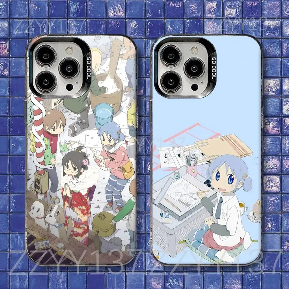 

N-Nichijou Anime Phone Case For iPhone 16,15,14,13,12,11,8,7,Pro,Max,Plus,Mini,XS,SE Shockproof Matte Cover