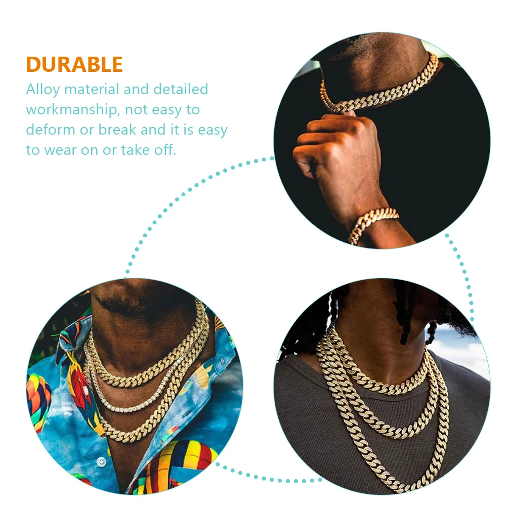 

Cuban Chain Necklace Mens Curb 's Necklaces for European and American Hiphop