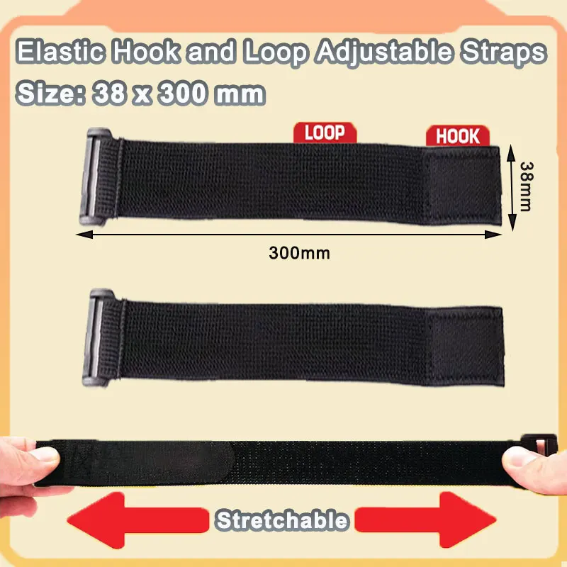 3/5PCS Adjustable Hook and Loop Fastener Tape for Cords