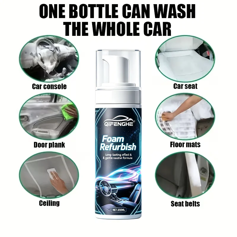 Car interior care spray - Sensitive formula, suitable for leather, PU, fabric and plastic surfaces, helps improve surface appear