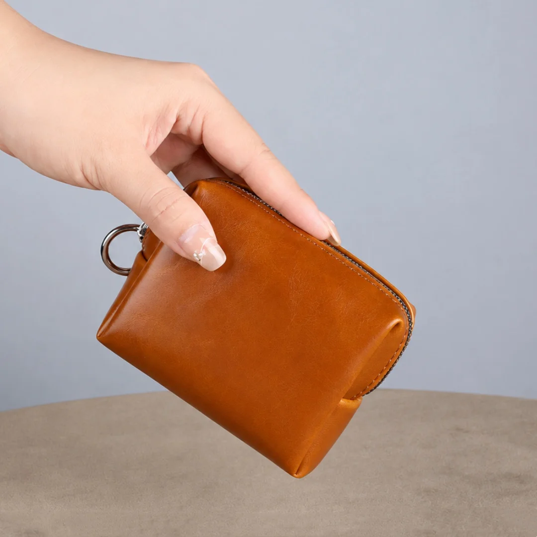 Pu Leather Coin Purse Minimalist Headphone Pouch Lipstick Pouch Wear Resistant Compact Coin Pouch For Short Trips Small Daily