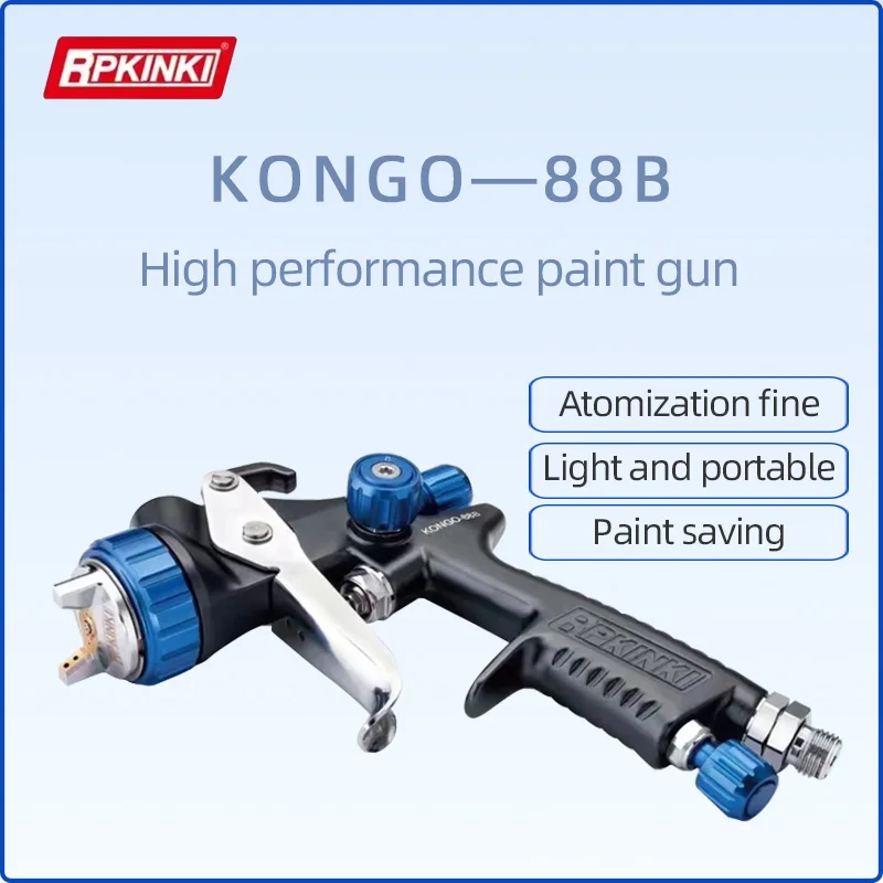 Japan KONGO-88B PRO Spray Gun Car Paint Spraying 1.3mm Nozzle Pneumatic Gravity Type High Atomization Spray Tool