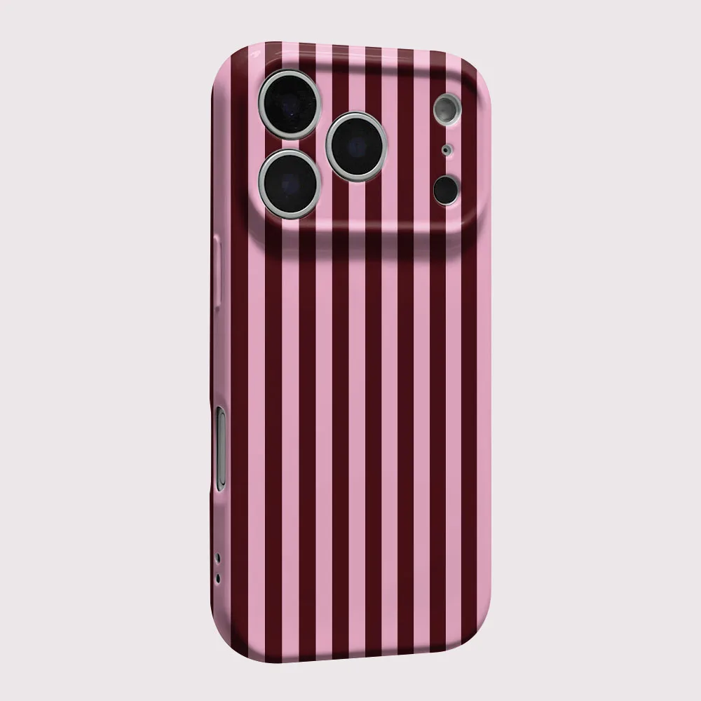 Luxury Clmj Swag Vertical Stripes Glossy Film Hard Phone Case for Samsung Galaxy A37 A57 A17 A07 A55 A35 A15 A54 A05 A14 4G 5G